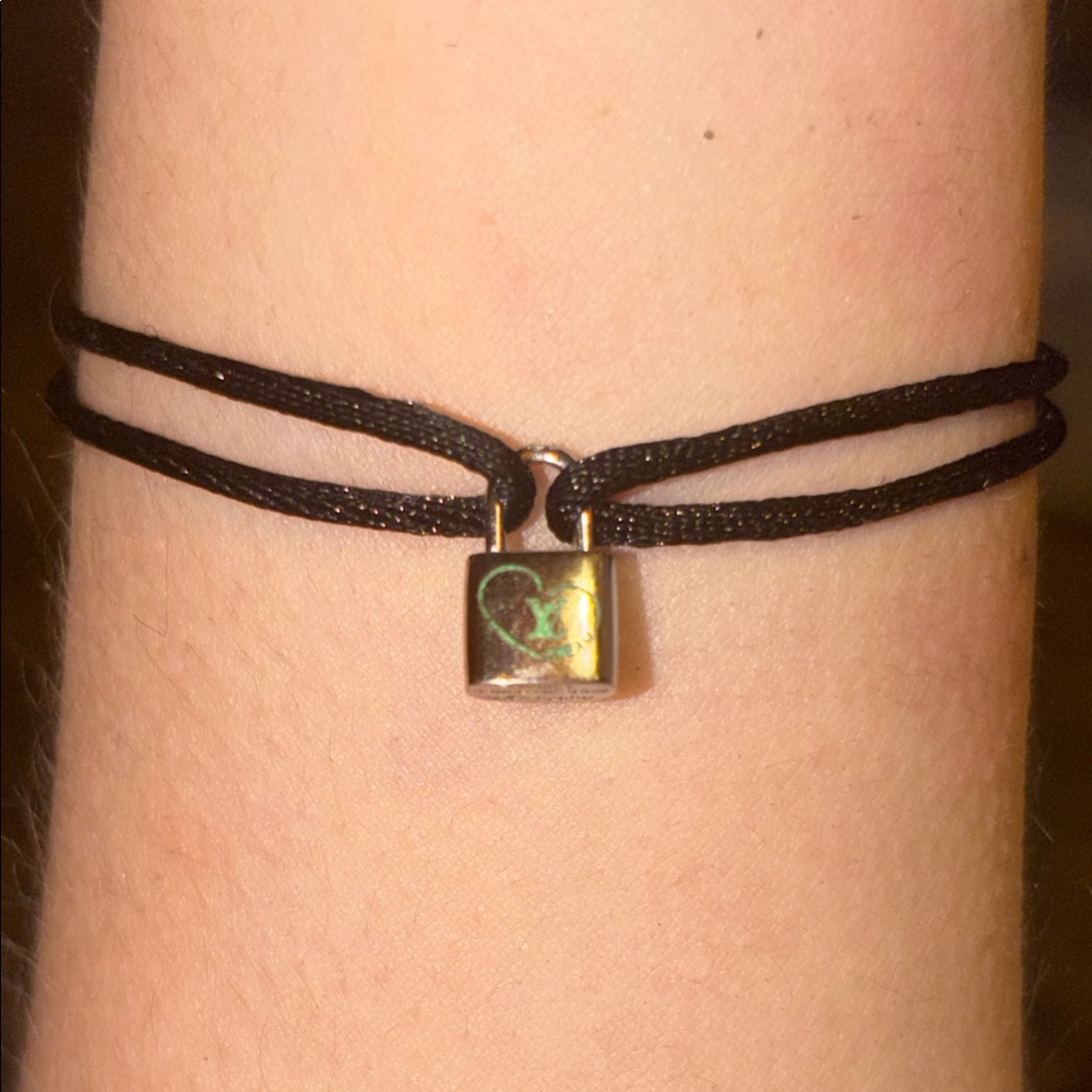 LV Silver Lockit Cord Bracelet (unisex women’s mens) - Picture 5 of 8